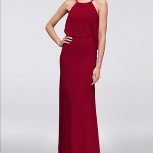 David’s Bridal Merlot bridesmaid dress